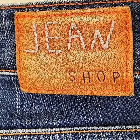 JEAN SHOP Stevie Union Wash Flare Cut Cotton Stretch Dark Soft Denim Jeans sz28 - Picture 3 of 12